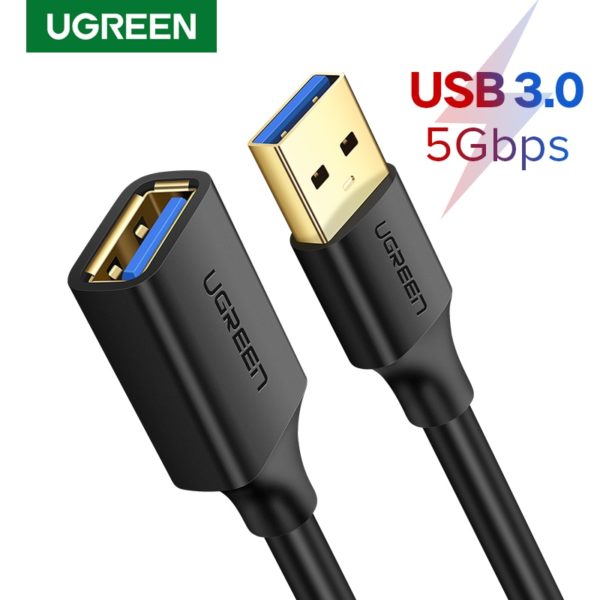 Ugreen USB Extension Cable USB 3.0 Cable for Smart TV PS4 Xbox One SSD USB3.0 2.0 to Extender Data Cord Mini USB Extension Cable